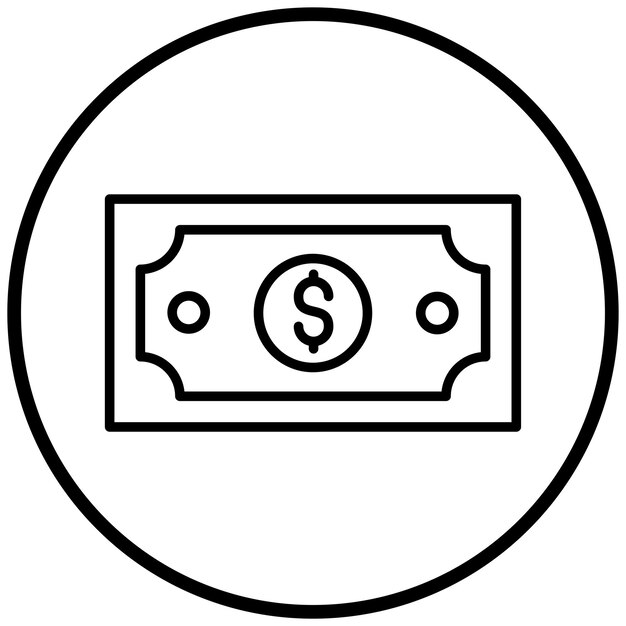Estilo del icono del dólar