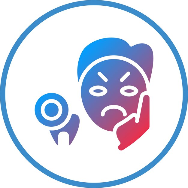 Estilo del icono del dolor de dientes