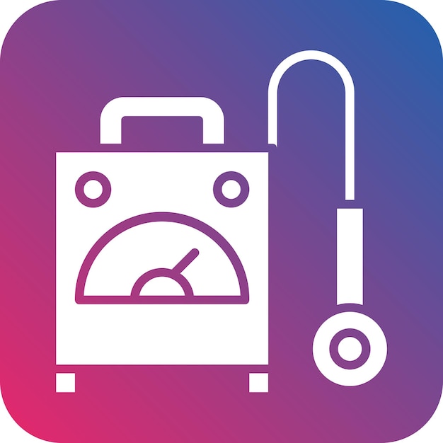 Estilo del icono del dosímetro de diseño vectorial
