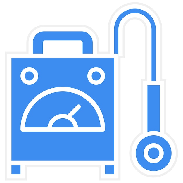 Estilo del icono del dosímetro de diseño vectorial