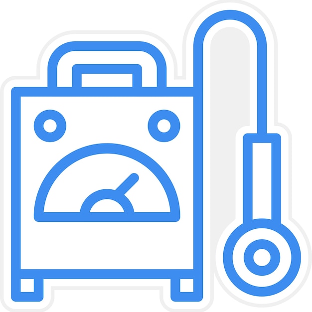 Estilo del icono del dosímetro de diseño vectorial