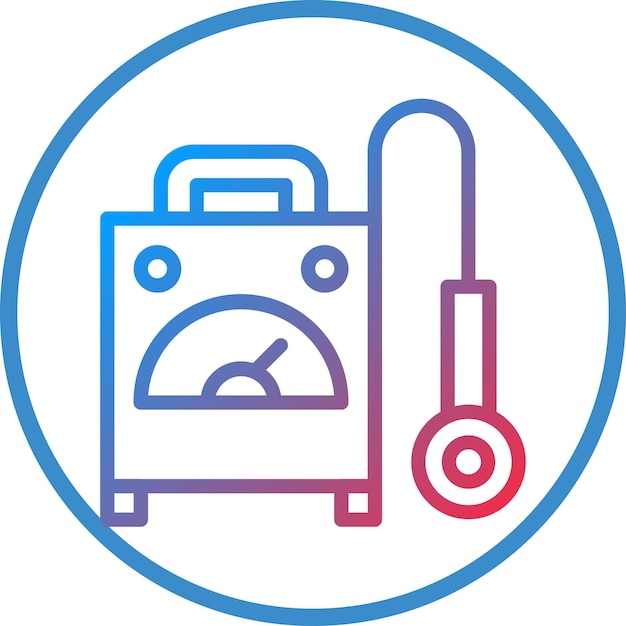 Estilo del icono del dosímetro de diseño vectorial