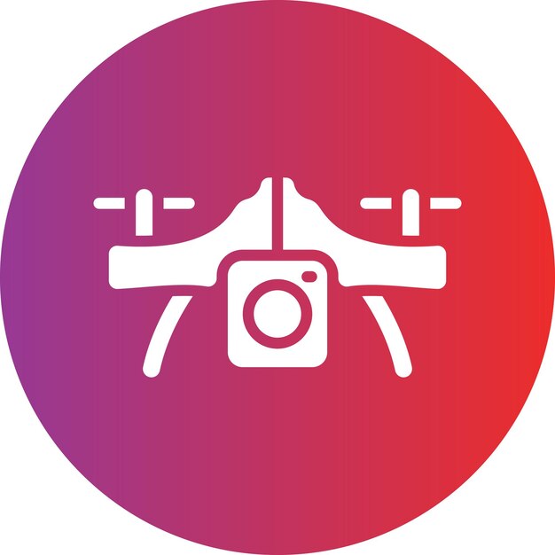 Estilo del icono del dron de la cámara