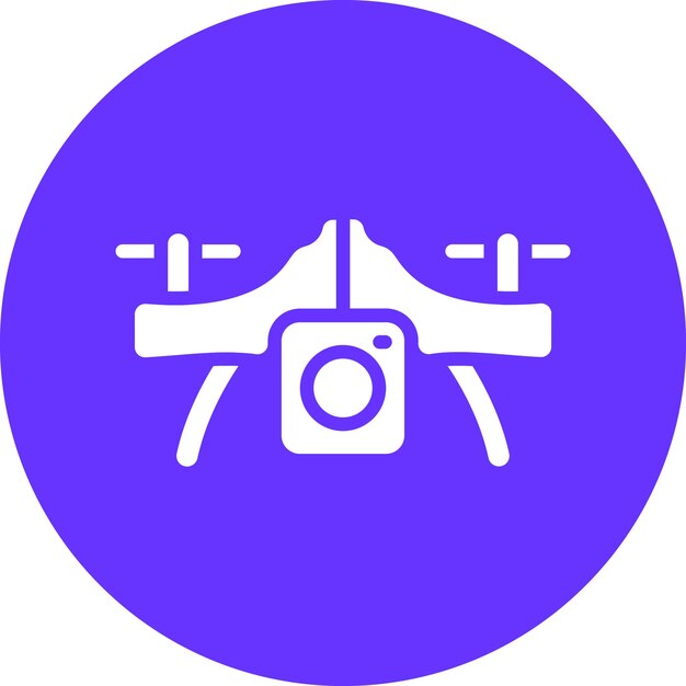 Estilo del icono del dron de la cámara