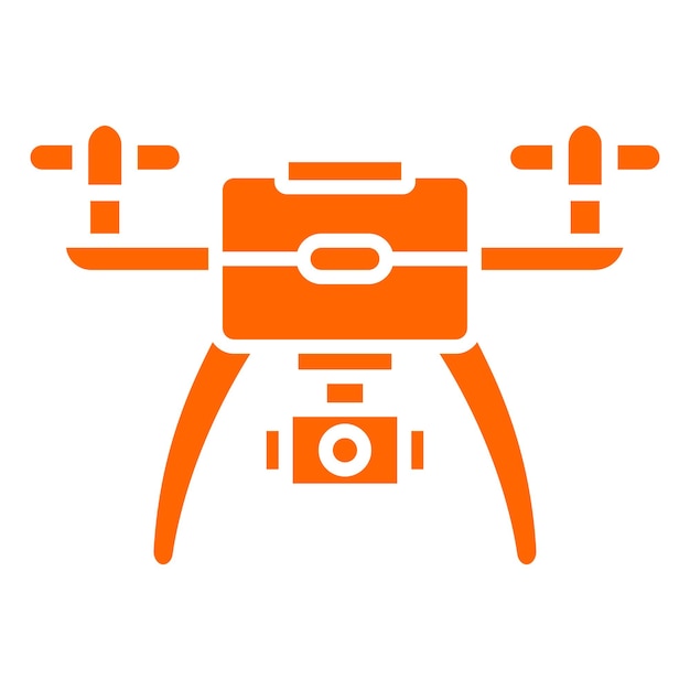 Estilo del icono del dron de la cámara