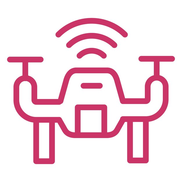 Estilo del icono del dron inteligente