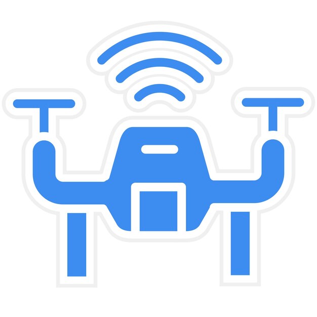 Estilo del icono del dron inteligente