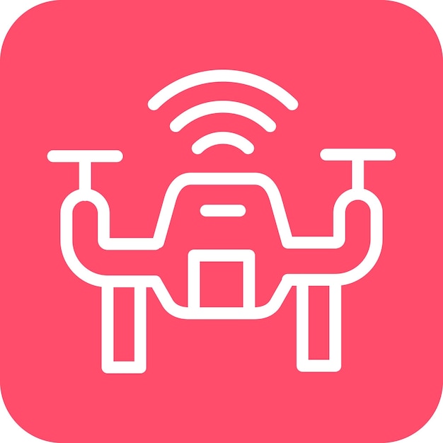 Estilo del icono del dron inteligente