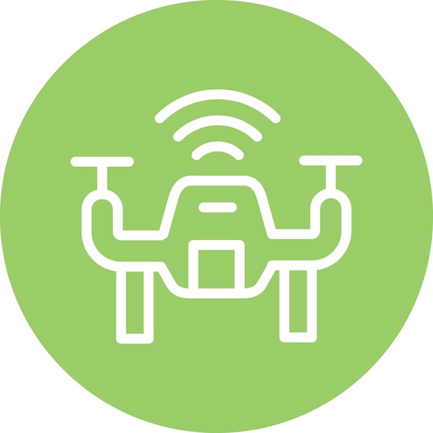 Estilo del icono del dron inteligente