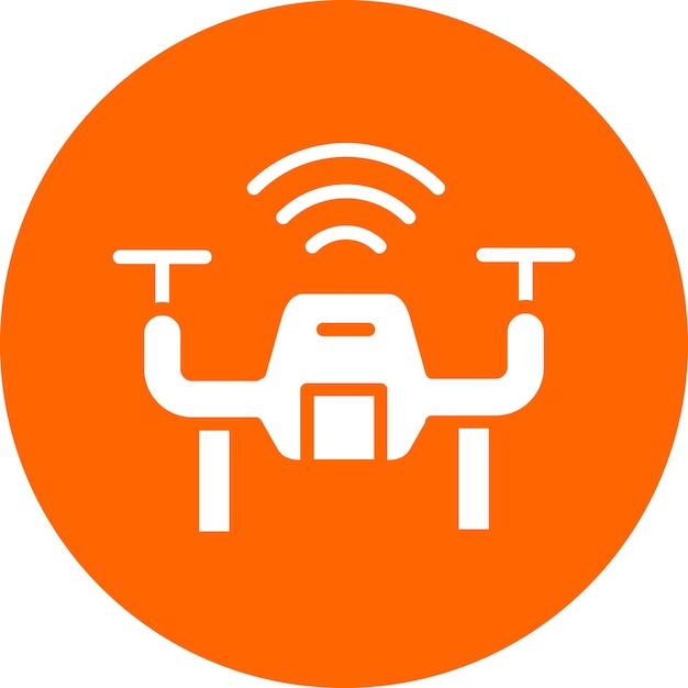 Estilo del icono del dron inteligente