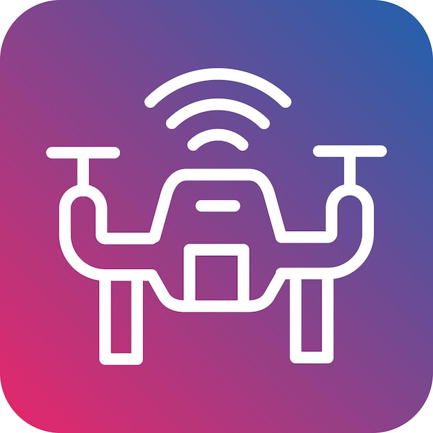 Estilo del icono del dron inteligente