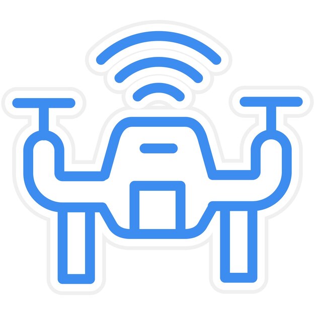 Estilo del icono del dron inteligente