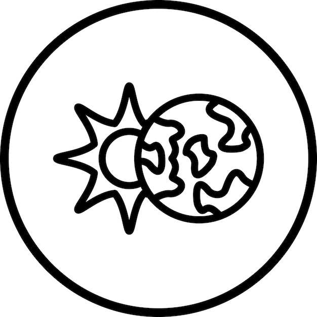 Estilo del icono del eclipse lunar