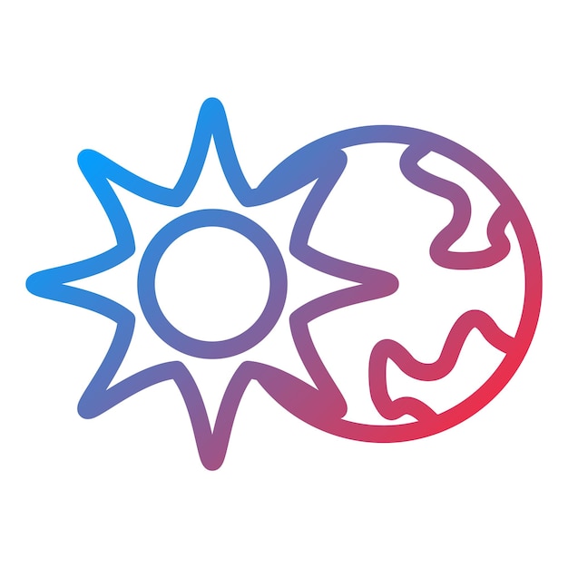Estilo del icono del eclipse solar