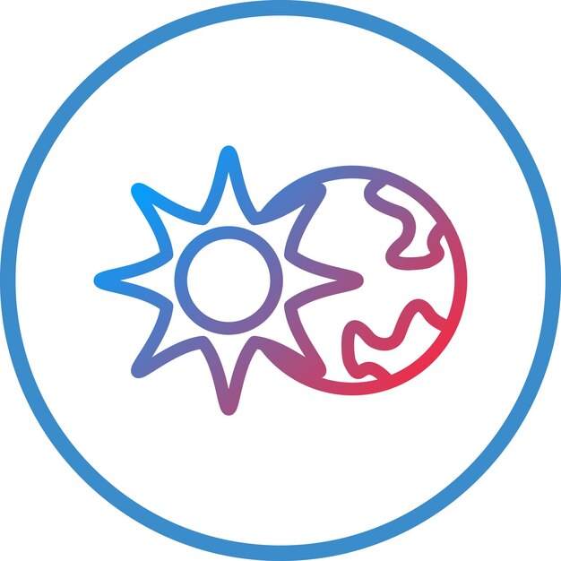 Estilo del icono del eclipse solar