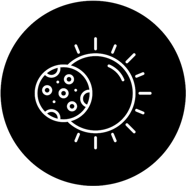 Estilo del icono del eclipse solar