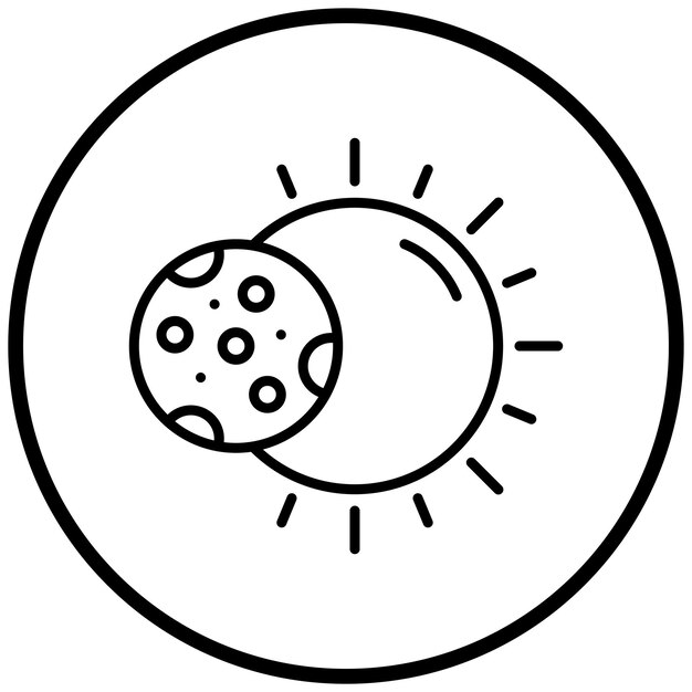 Estilo del icono del eclipse solar