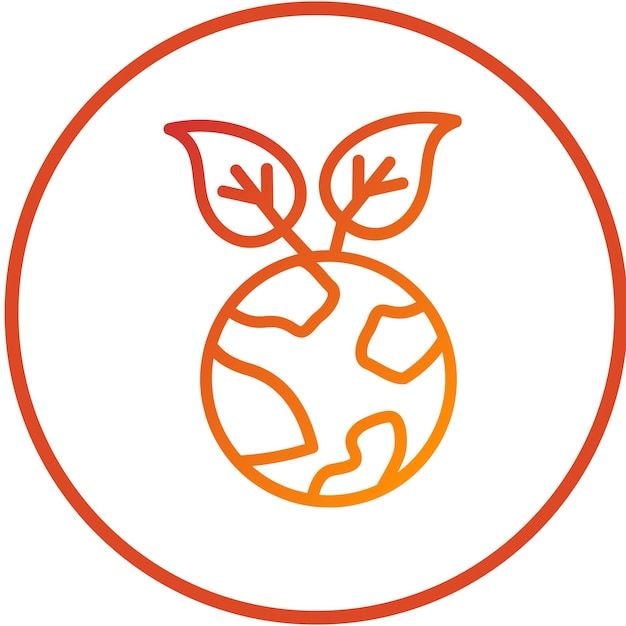 Estilo de icono de ecología de diseño vectorial