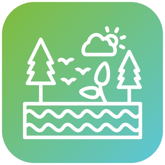 Estilo del icono del ecosistema de diseño vectorial