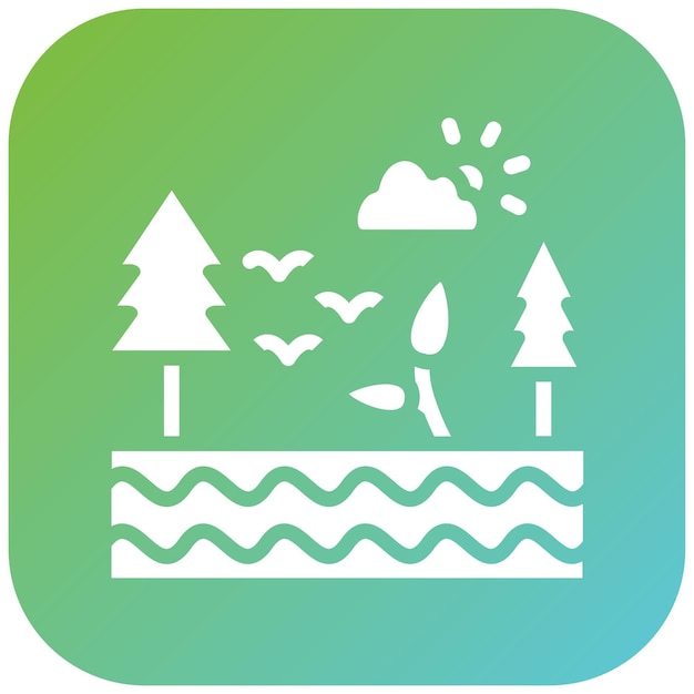 Estilo del icono del ecosistema de diseño vectorial