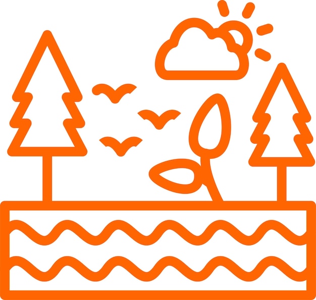 Estilo del icono del ecosistema de diseño vectorial