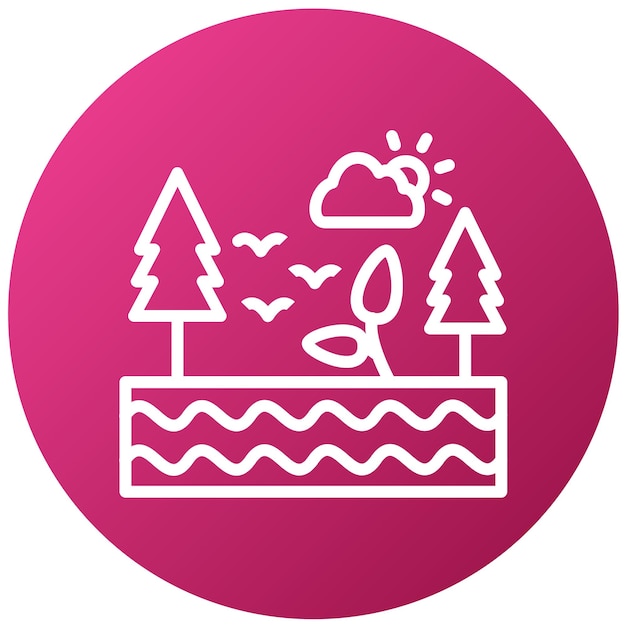Estilo del icono del ecosistema de diseño vectorial