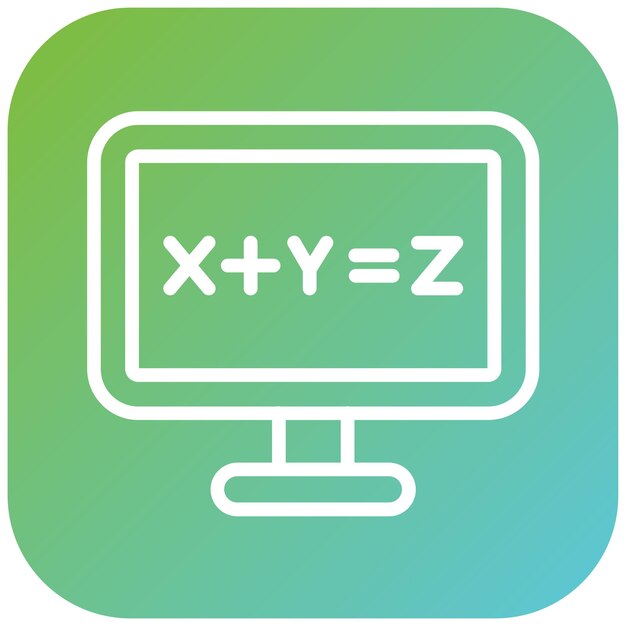 Estilo del icono de las ecuaciones de diseño vectorial