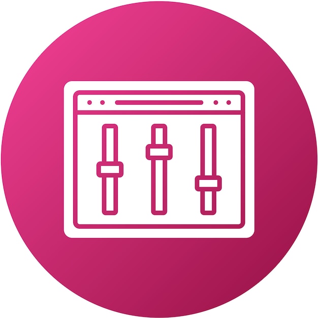 Estilo del icono del ecualizador de diseño vectorial