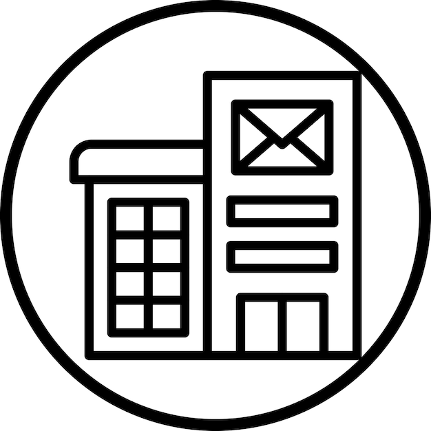Estilo del icono del edificio de correos