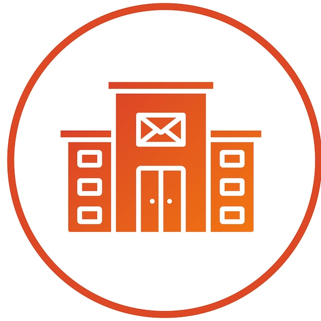 Estilo del icono del edificio de correos