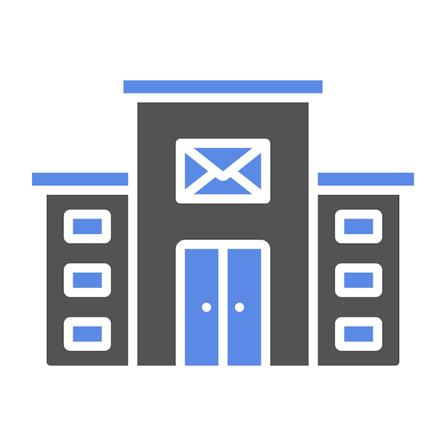 Estilo del icono del edificio de correos
