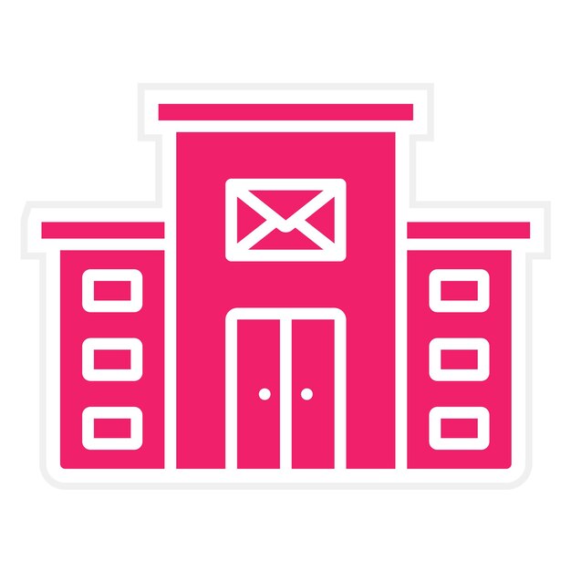 Estilo del icono del edificio de correos