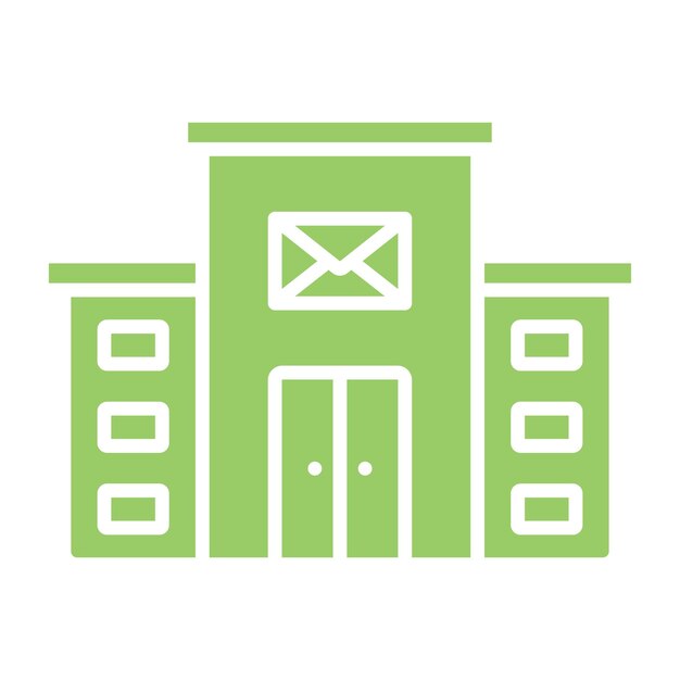 Estilo del icono del edificio de correos