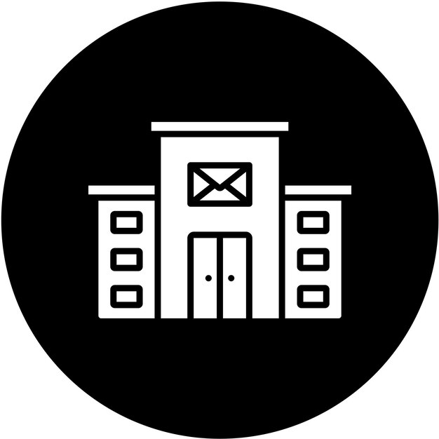 Estilo del icono del edificio de correos