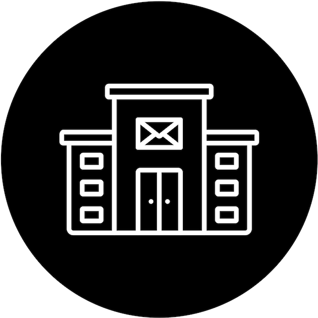Estilo del icono del edificio de correos