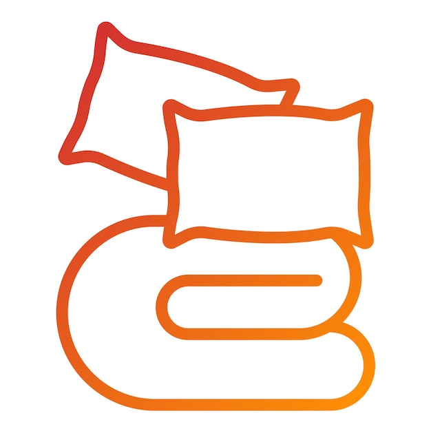 Estilo del icono del edredón de algodón de diseño vectorial