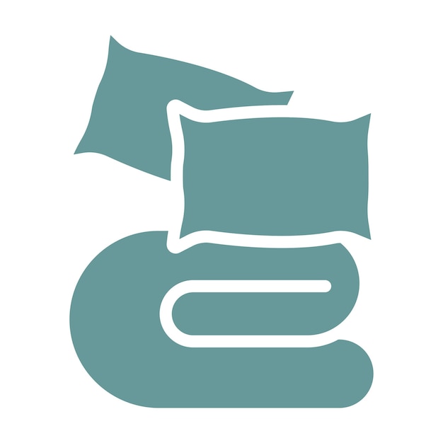 Estilo del icono del edredón de algodón de diseño vectorial