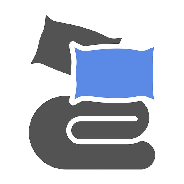 Estilo del icono del edredón de algodón de diseño vectorial