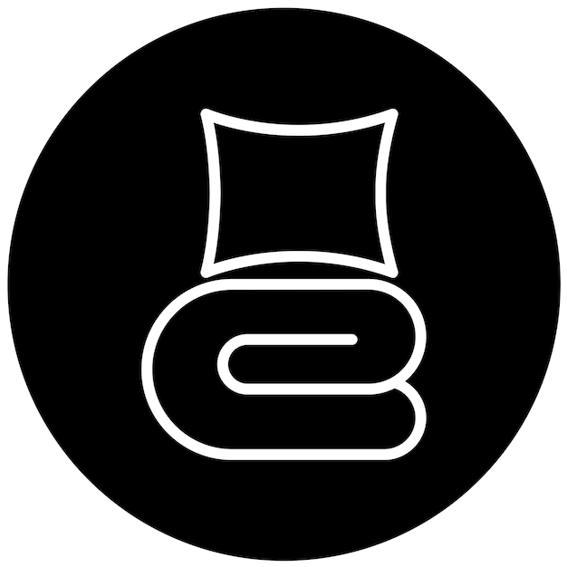 Estilo del icono del edredón de diseño vectorial