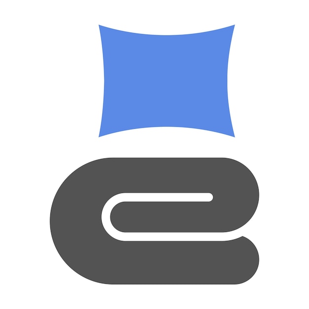Estilo del icono del edredón de diseño vectorial