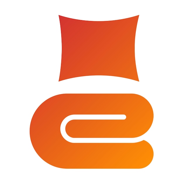 Estilo del icono del edredón de diseño vectorial
