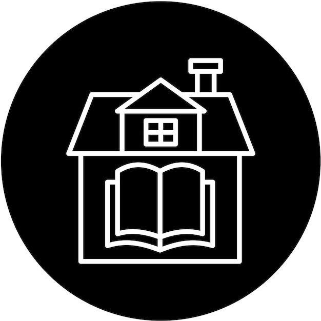 Estilo del icono de la educación en el hogar