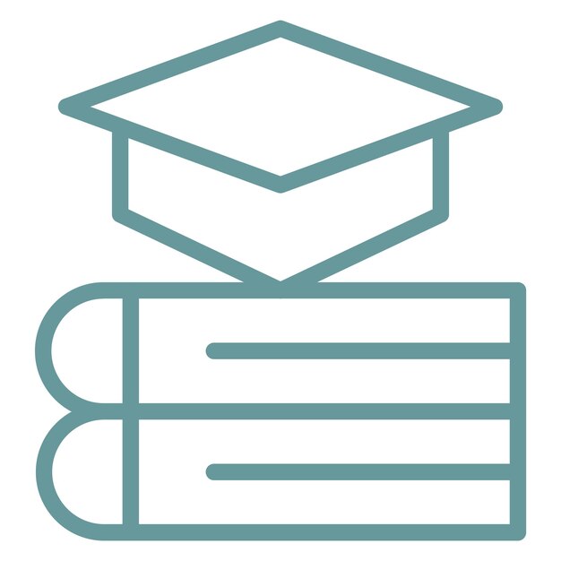 Estilo del icono de la educación