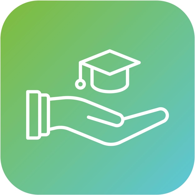 Estilo del icono de la educación