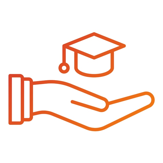 Estilo del icono de la educación