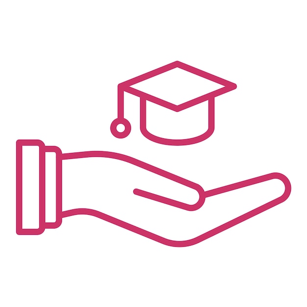 Estilo del icono de la educación