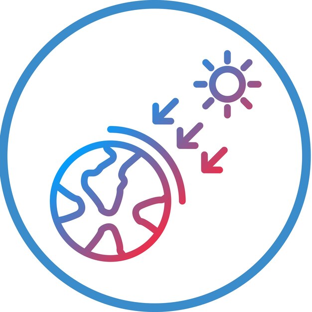 Estilo del icono del efecto invernadero de diseño vectorial