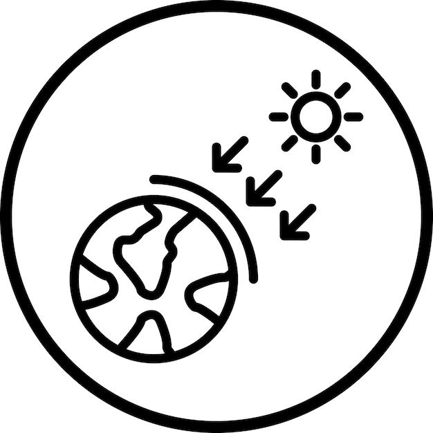 Estilo del icono del efecto invernadero de diseño vectorial