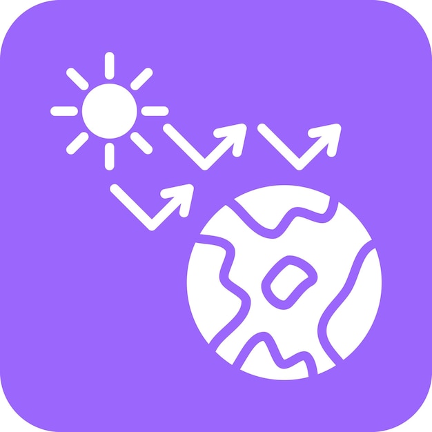 Estilo del icono del efecto invernadero de diseño vectorial