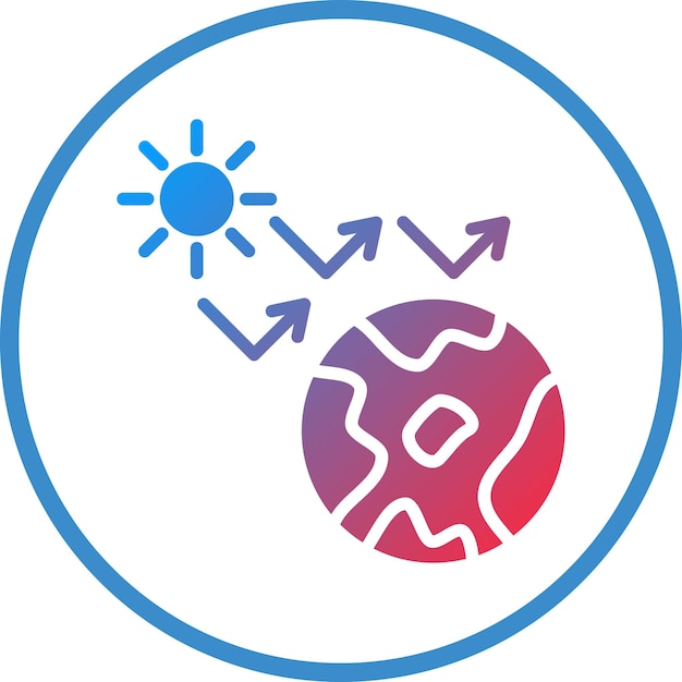 Estilo del icono del efecto invernadero de diseño vectorial